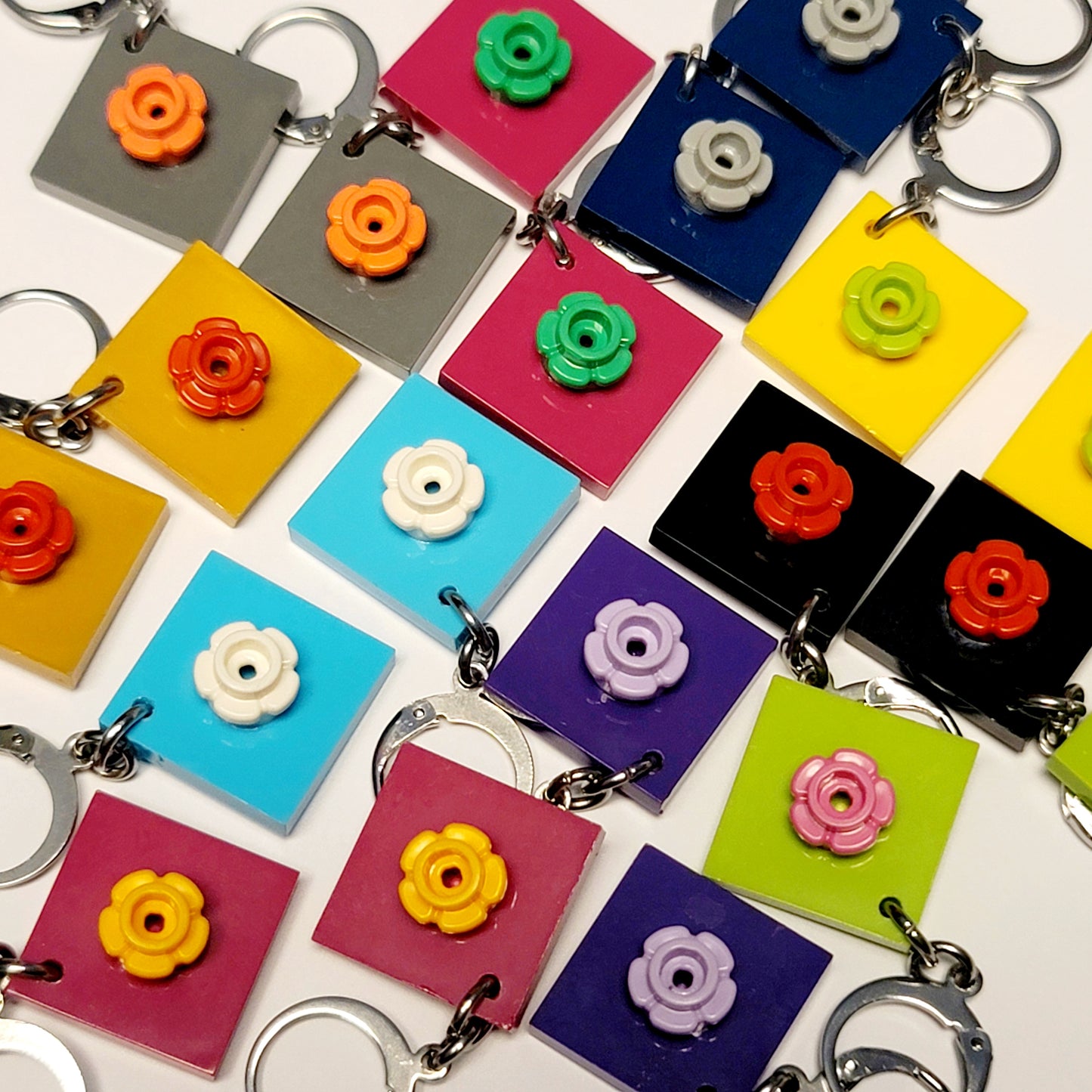 Forget-Me-Not Brick Earrings