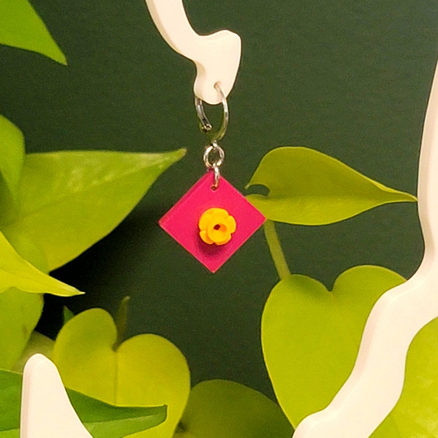 Forget-Me-Not Brick Earrings