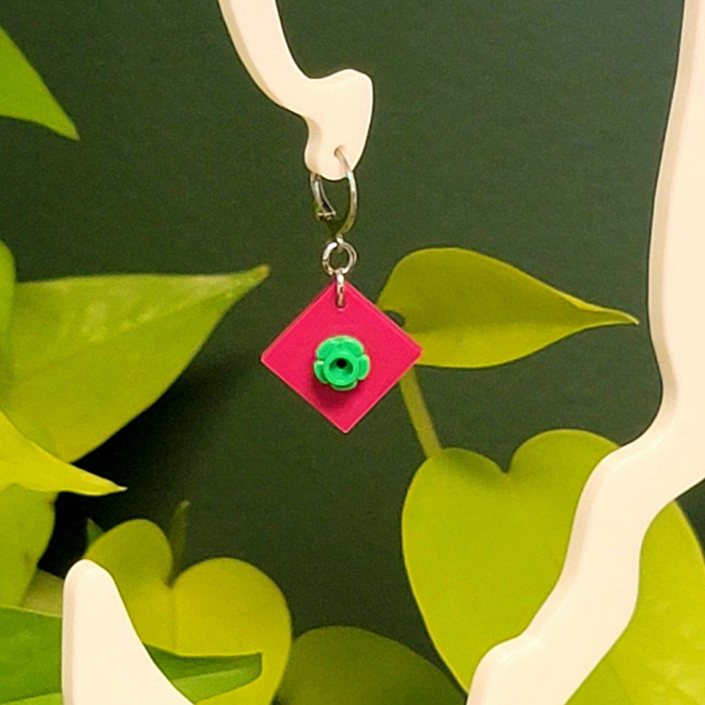 Forget-Me-Not Brick Earrings