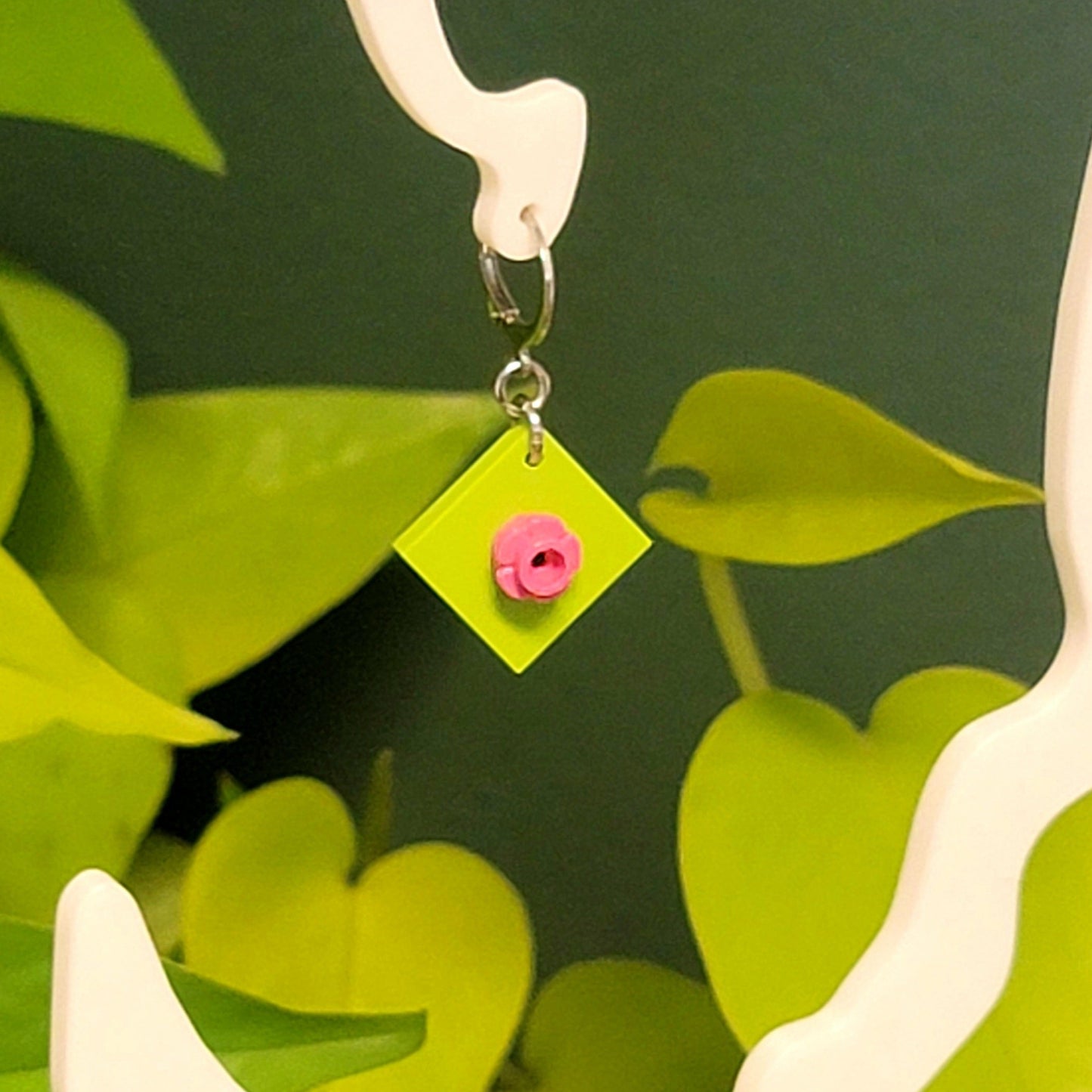 Forget-Me-Not Brick Earrings