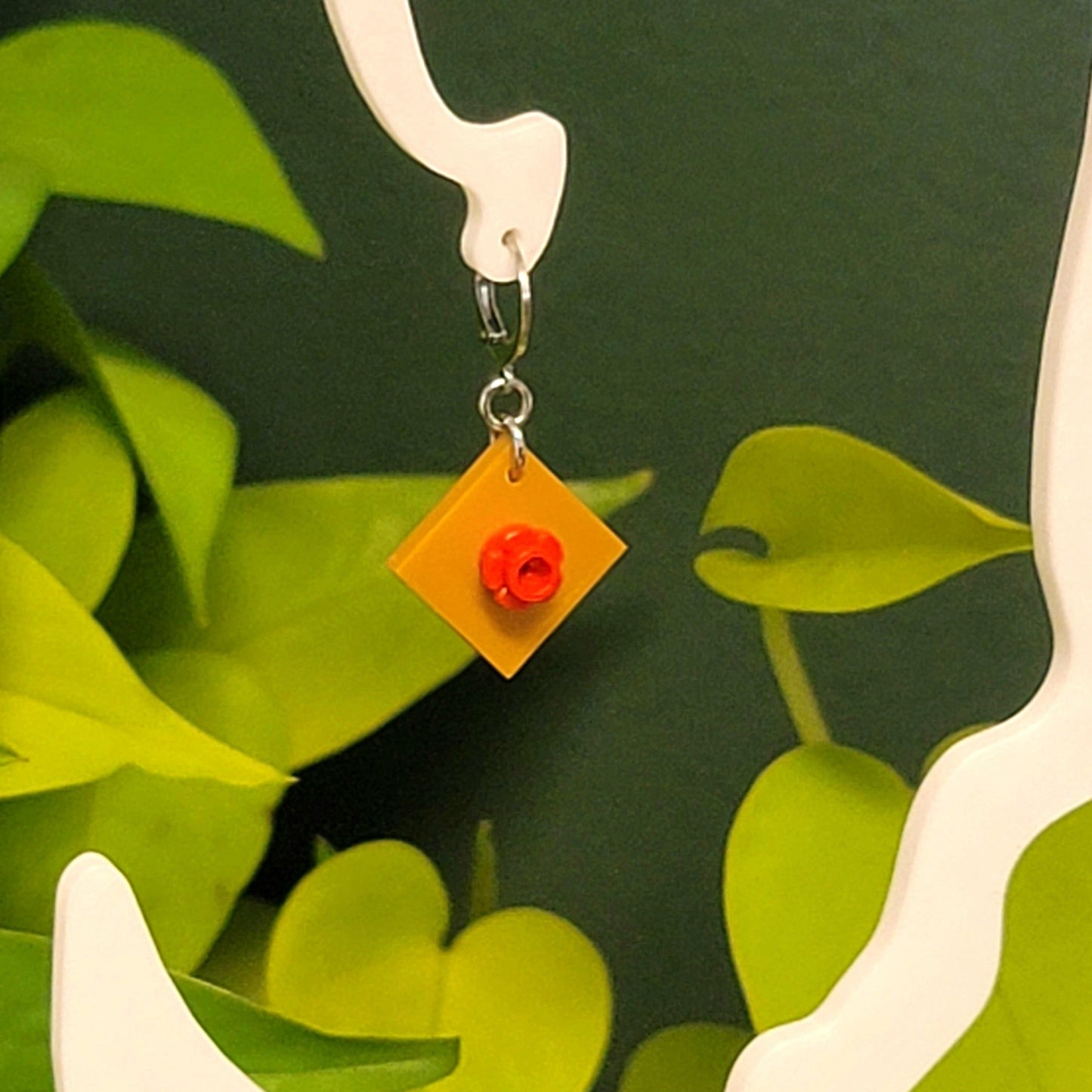 Forget-Me-Not Brick Earrings