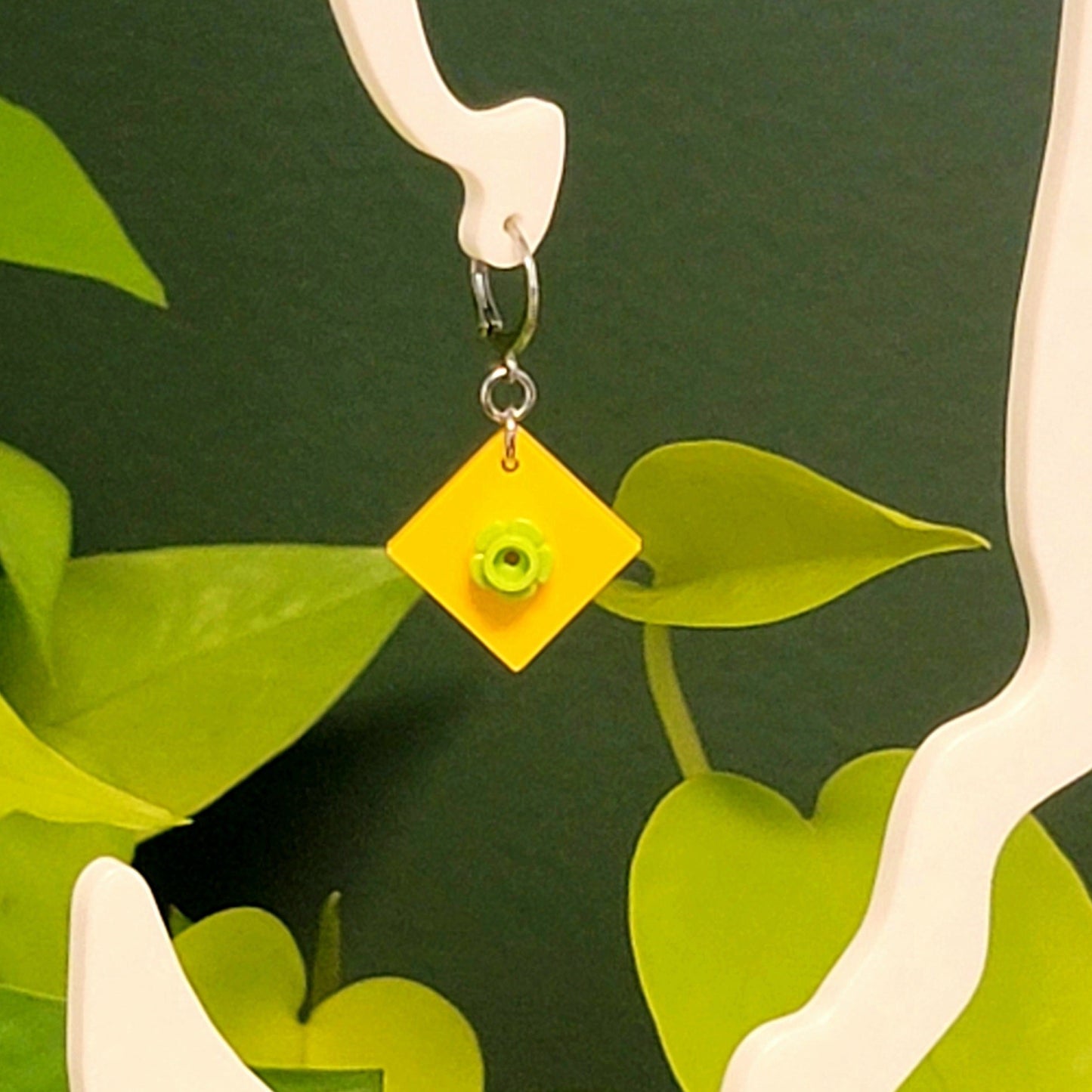 Forget-Me-Not Brick Earrings