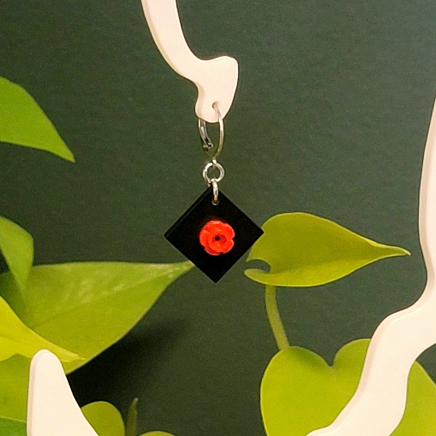 Forget-Me-Not Brick Earrings